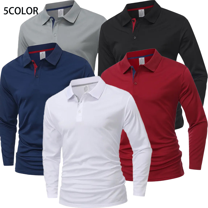 Golf Equipment Brands - メンズ長袖ポロシャツ 速乾性 通気性 スポーツTシャツ カジュアル ゴルフ