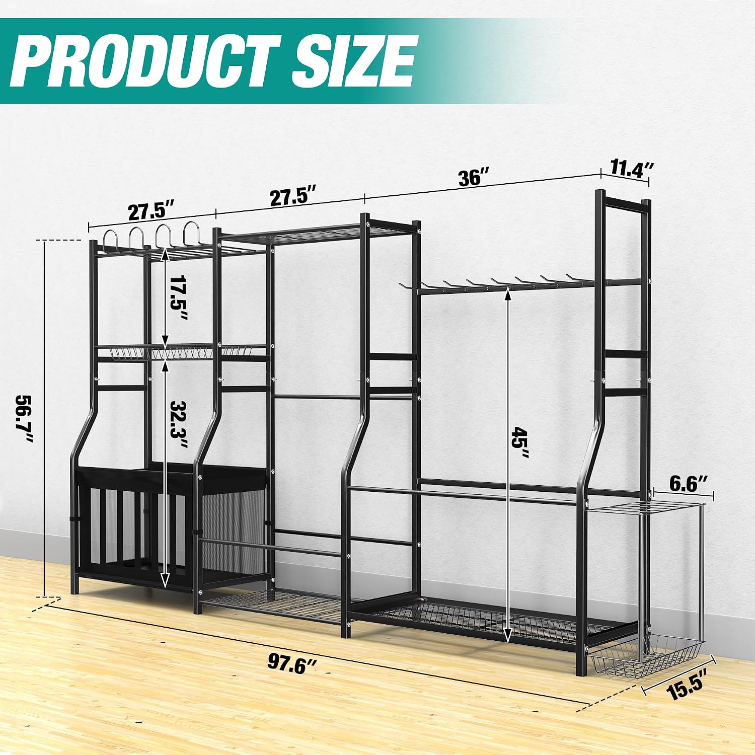 スポーツ用品オーガナイザー ゴルフバッグスタンド、自立型スキ - Golf Equipment Garage Organizer のレビューと価格