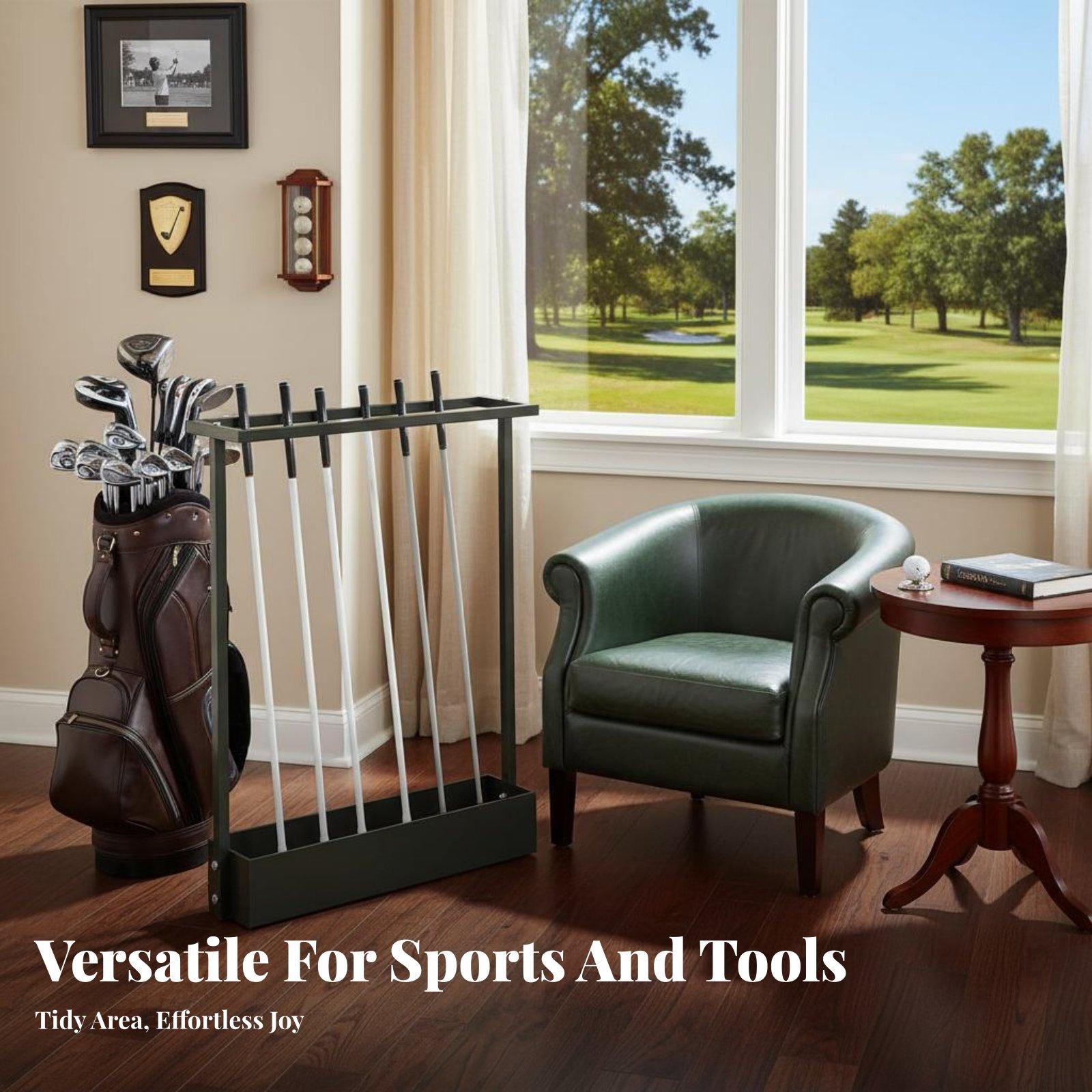 9本のゴルフクラブを収納できるゴルフクラブラック。炭素鋼製の - Golf Equipment Garage Organizer のレビューと価格