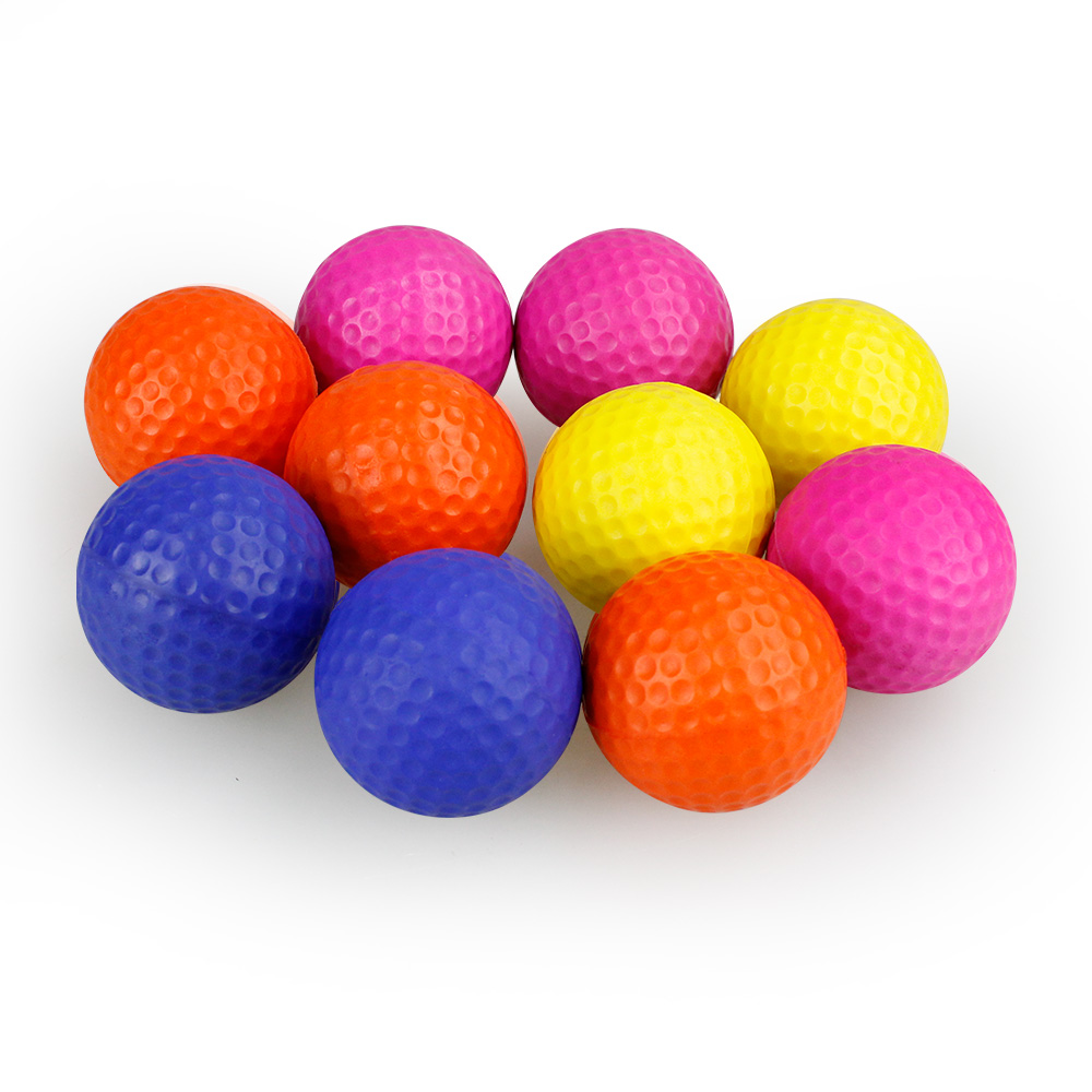 屋内練習用弾性スポンジカラーPUフォームゴルフボール10個 - Practice Equipment For Golf のレビューと価格