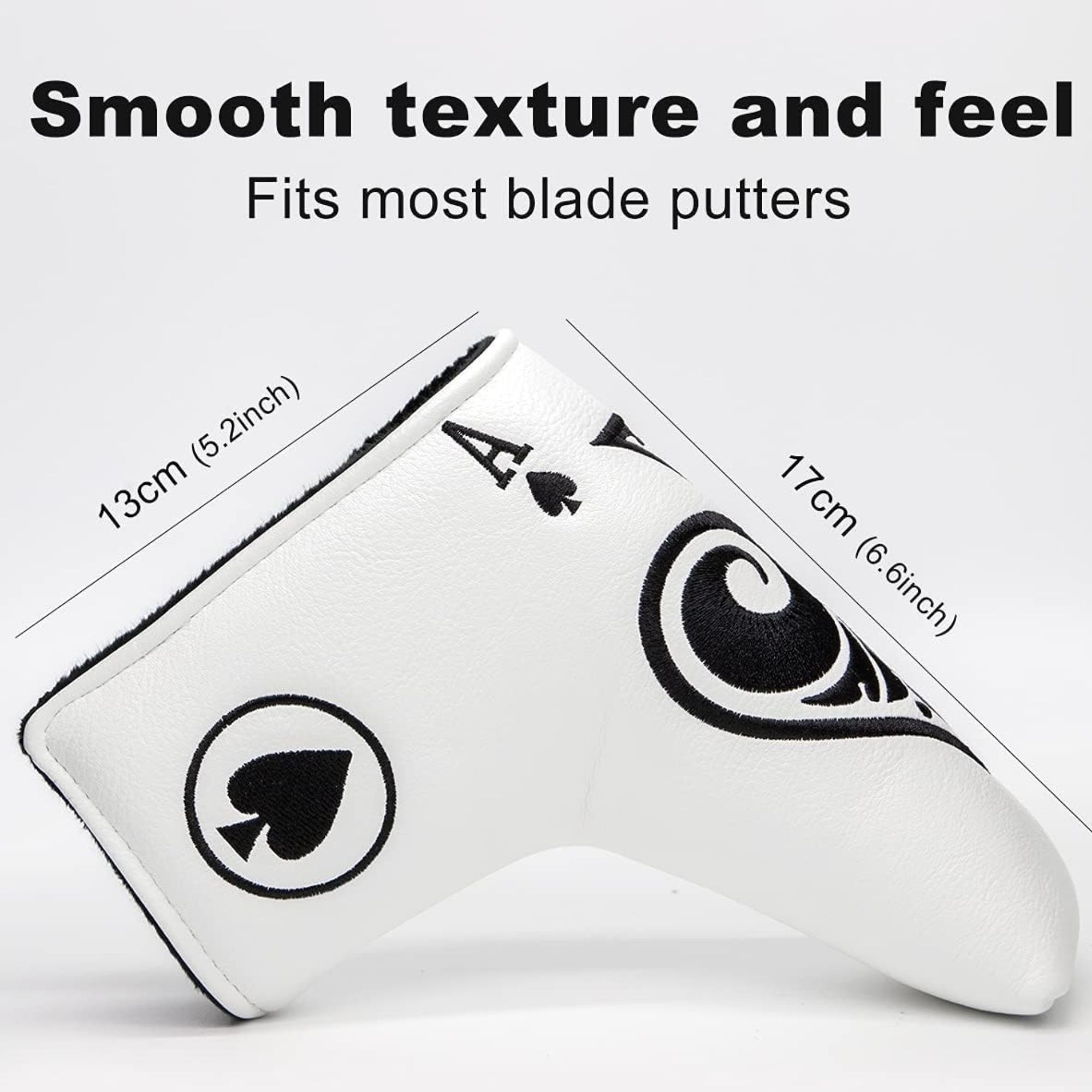面白いゴルフパターカバーヘッドカバー、ポーカーエーススタイル - Putter Mallet Blade のレビューと価格